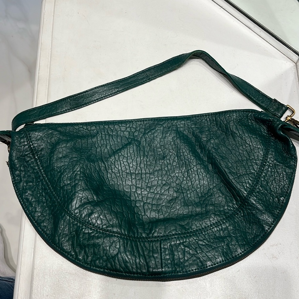 PreOwned like New Anthropologie Genuine Bubble Leather Shoulder Bag